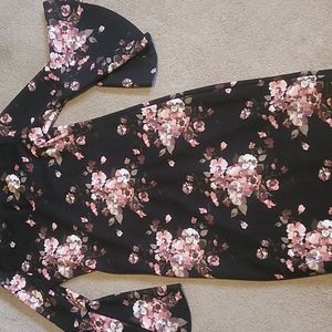 Beautiful woman's dress with bell sleeves